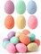 18 Pcs Felted Easter Eggs Decor, Wool Felt Easter Eggs, Pastel Eggs, Colorful Decorative Eggs for Spring Crafts Tree Hanging Ornaments Party Decor, 2.4 In Tall